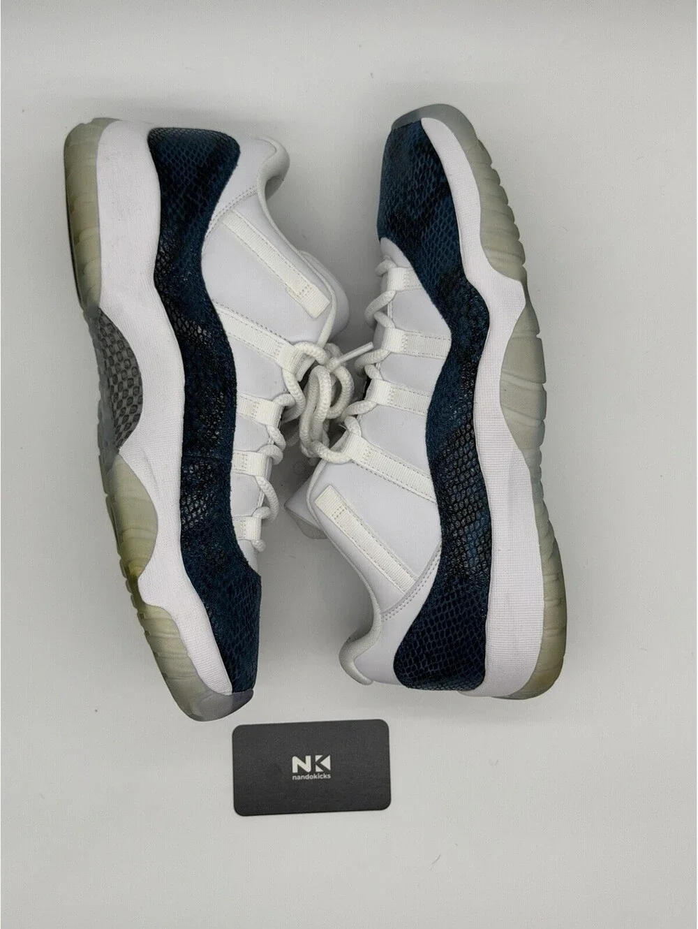 Air Jordan 11 Retro Low Snakeskin White Blue Men's Sneaker 2019 size 11.5M